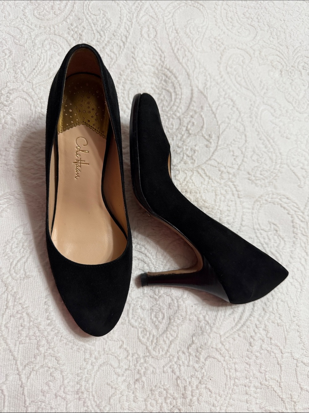 Cole Haan Black Suede Classic Pumps